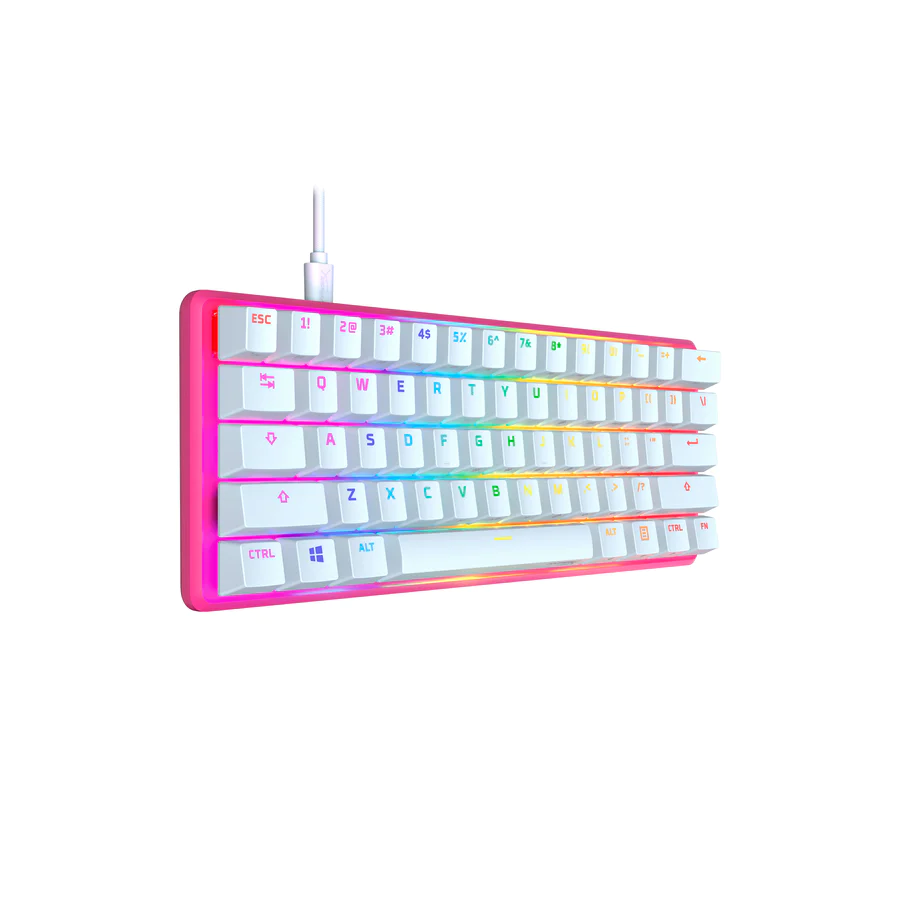HyperX Alloy Origins 60 Mechanical Gaming Keyboard 60% Compact Size Red Switches White Edition OPEN BOX 2 HyperX Alloy Origins 60 Mechanical Gaming Keyboard 60% Compact Size Red Switches White Edition OPEN BOX - Image 2
