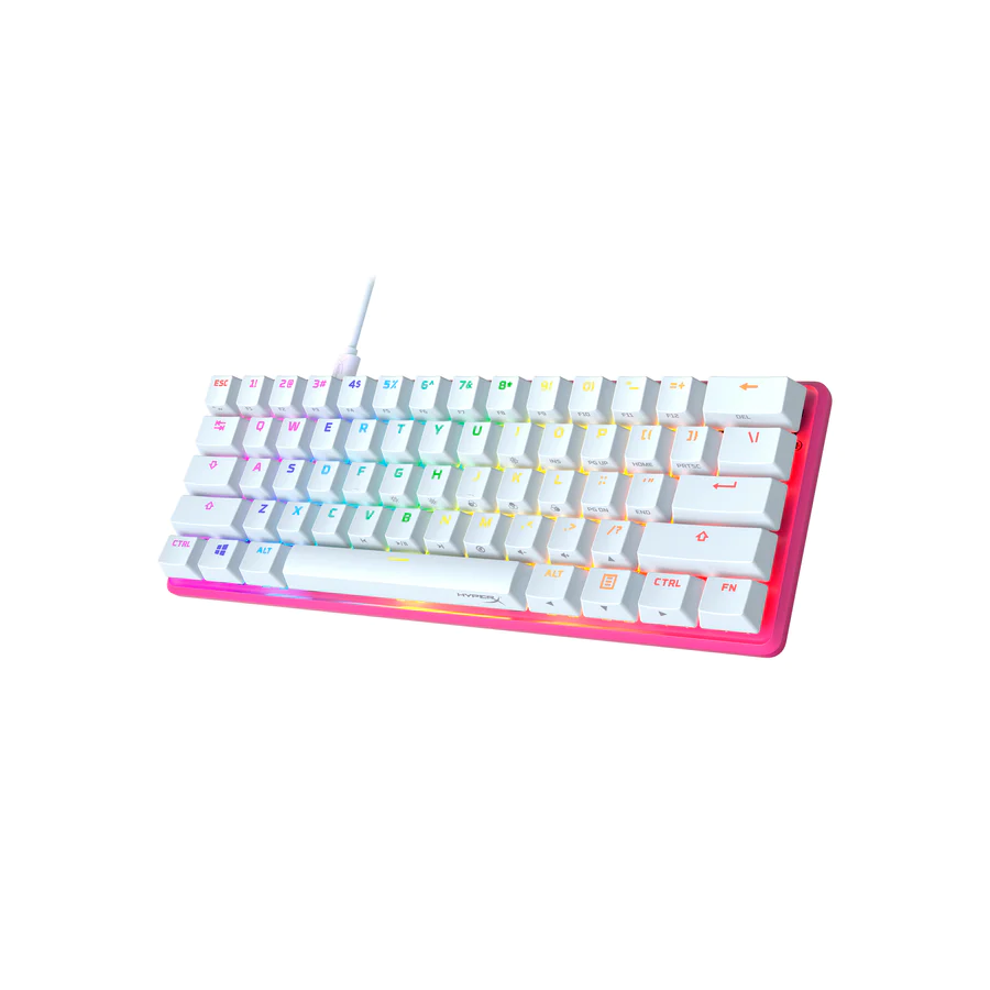 HyperX Alloy Origins 60 Mechanical Gaming Keyboard 60% Compact Size Red Switches White Edition OPEN BOX 3 HyperX Alloy Origins 60 Mechanical Gaming Keyboard 60% Compact Size Red Switches White Edition OPEN BOX - Image 3