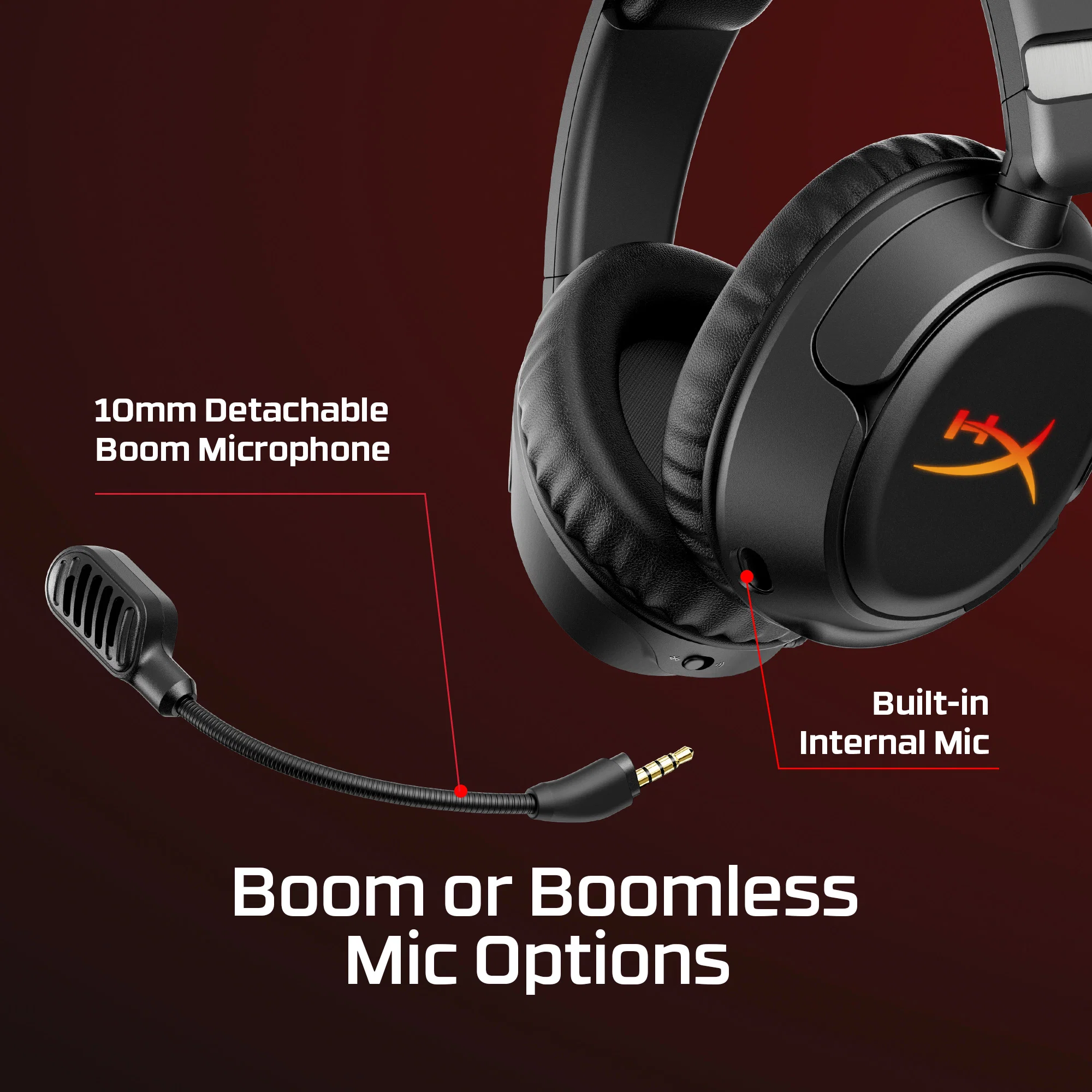 HyperX Cloud Flight 2 Wireless Gaming Headset OPEN BOX Bluetooth and 2.4G Dual Connectivity Options and RGB Backlight - Image 6