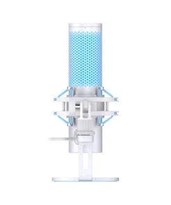 HyperX QuadCast 2 White USB Microphone OPEN BOX Hi-Res Studio-Quality Recording for Gaming, Streaming and Podcasting 12 hyperx quadcast 2 gray an1d9aa angle 4